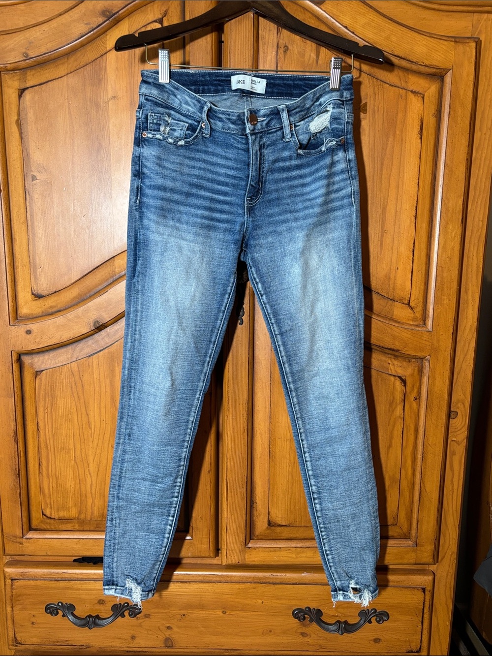 BKE Women's Skinny Jeans Slim Fit Ankle Tall